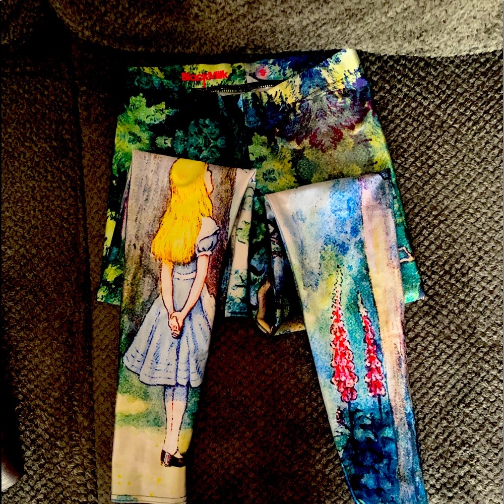 BlackMilk Alice in Wonderland leggings size Small